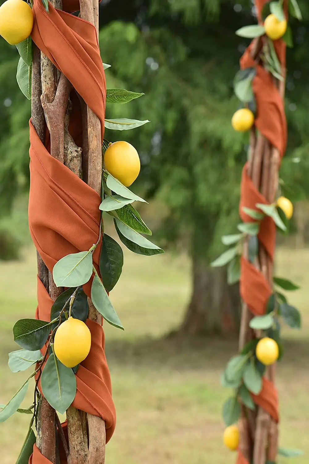 Шифоновая драпировочная ткань с ржавчиной 70 Х500 см | Дом и сад