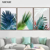 green leaves canvas painting green style plant nordic wall art posters and prints decorative picture modern home decoration