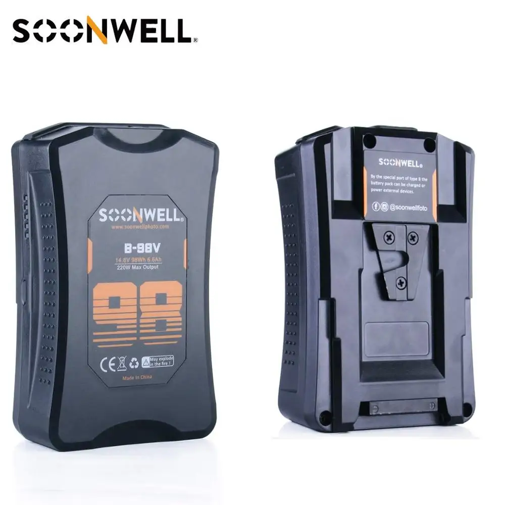 Аккумулятор SOONWELL с v образным креплением литий ионный аккумулятор 98Wh 14 8 в для BMPCC
