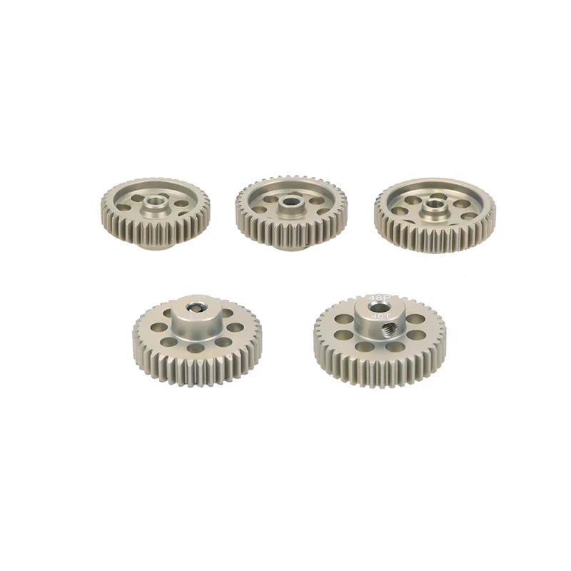 

5PCS 48DP 3.175mm Metal Pinion Motor Gear Set for 1/10 RC Car Motor