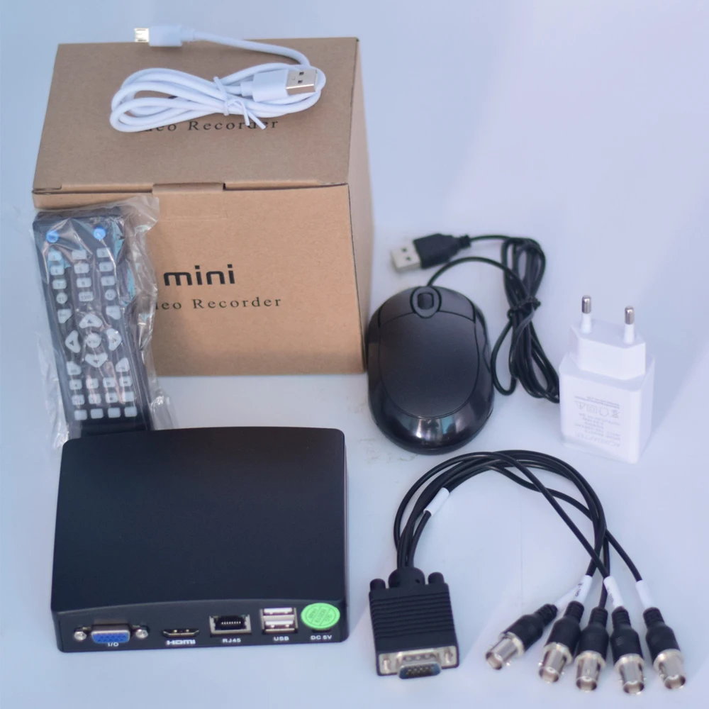 1080 4 канальный мини видеорегистратор гибридный в реальном времени