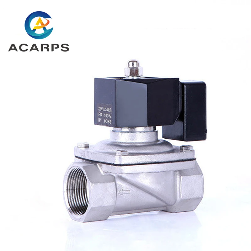 

1-1/4" Energy Saving Normally Closed Stainless Steel Solenoid Valve Switch Valve Water Valve 24 Hours Energize Not Fever