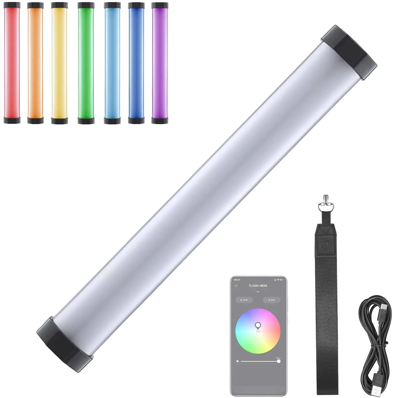 

Godox TL30 светильник палочка профессиональный светодиодный фотографии RGB светодиодные трубки светильник Би-Цвет Температура 2700K-6500K CRI97 TLCL99 при...