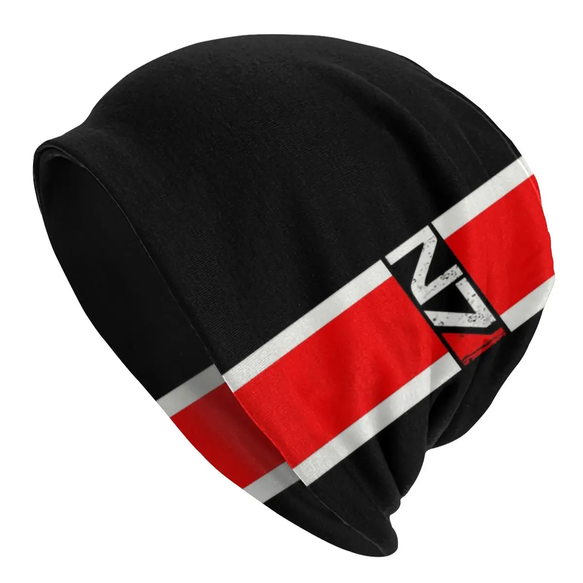 

Mass Effect N7 Emblem Bonnet Beanie Knitted Hat Men Women Hip Hop Alliance Military Video Game Warm Winter Skullies Beanies Caps