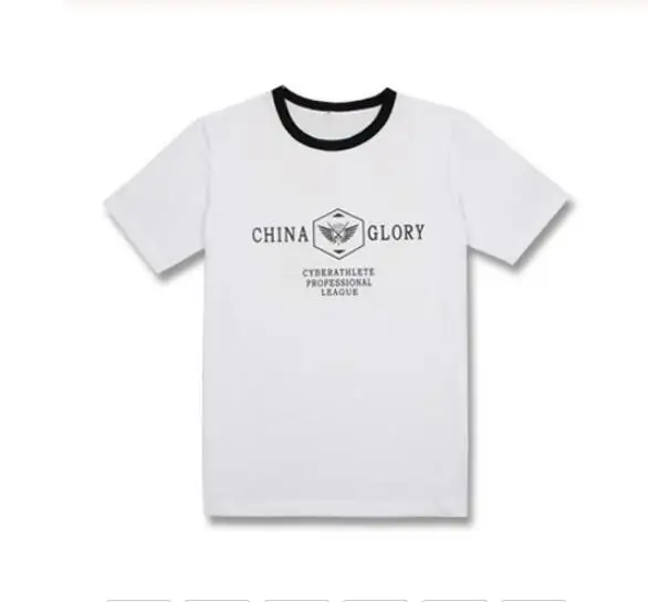 white T Shirt Аниме «Аватар короля», униформа сборной, полный комплект, косплей, флисовые пальто YE XIU, спортивная одежда, брюки, футболка - Цвет: white T Shirt