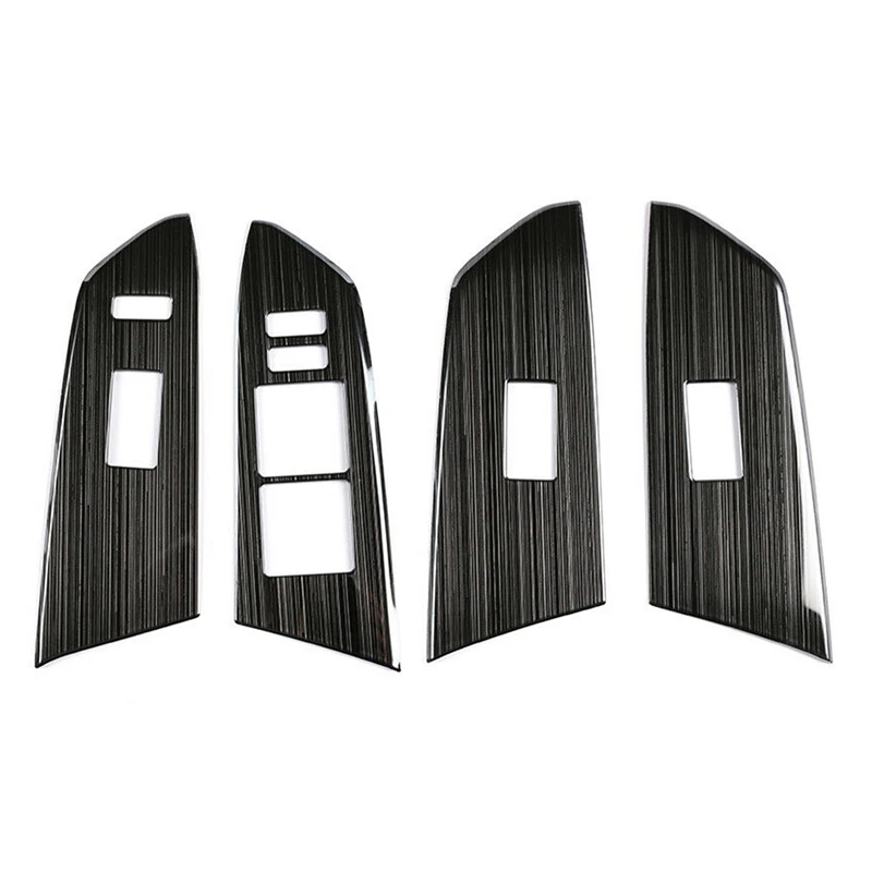 

4PCS LHD Stainless Steel Glass Lift Switch Decorative Frame for Toyota - 2014-2021