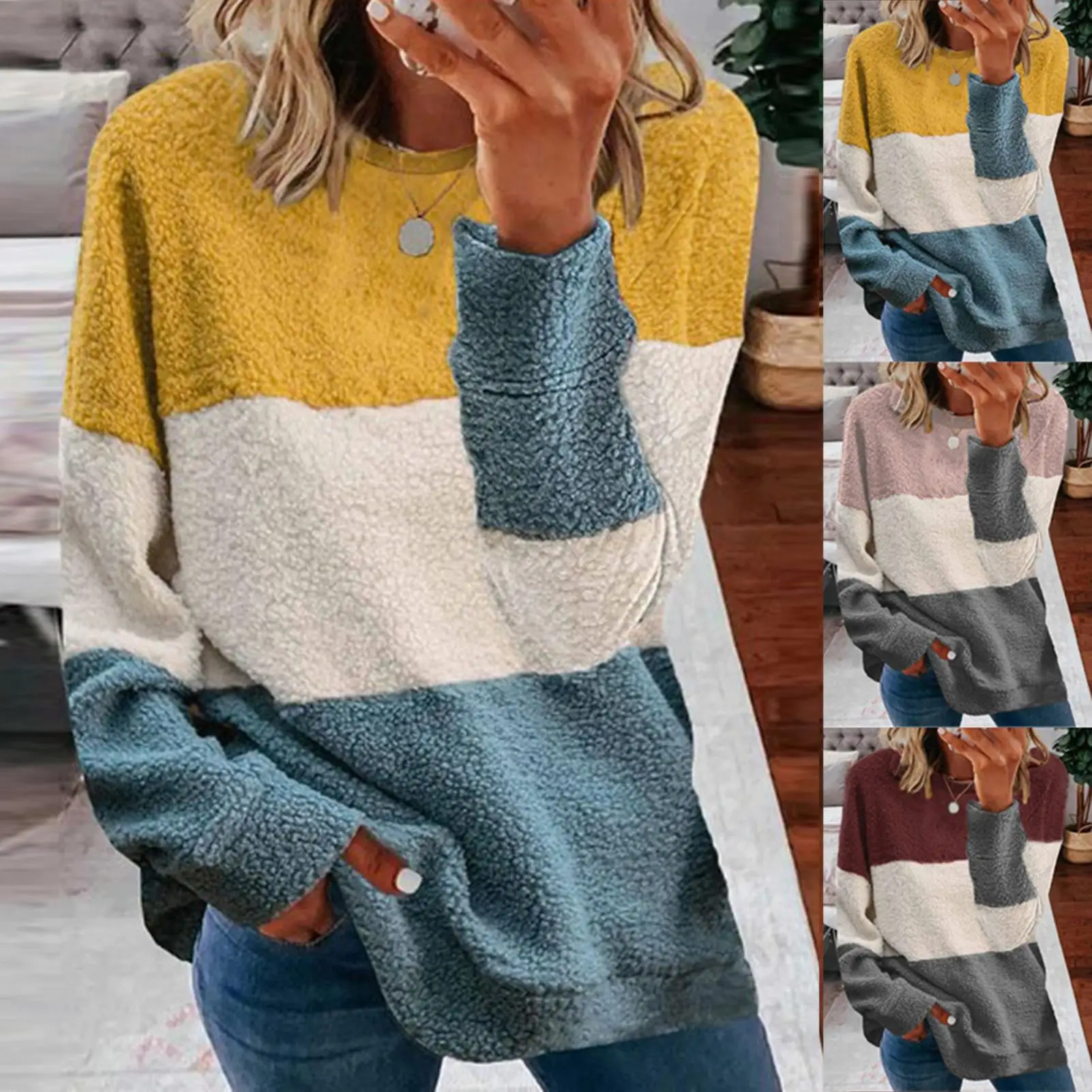 

2020 Fashion New Autumn Winter Knitted Sweater For Women Long Sleeves O-neck Sexy Loose Office Ladies Casual Pullover Sweaters