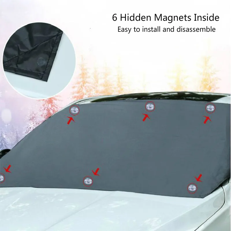 Car Magnetic Front Windscreen Sunshade Cover For Volvo Ford Focus VW JETTA MK6 GOLF 5 6 7 Skoda Fabia Cruze for Hyundai Solaris |