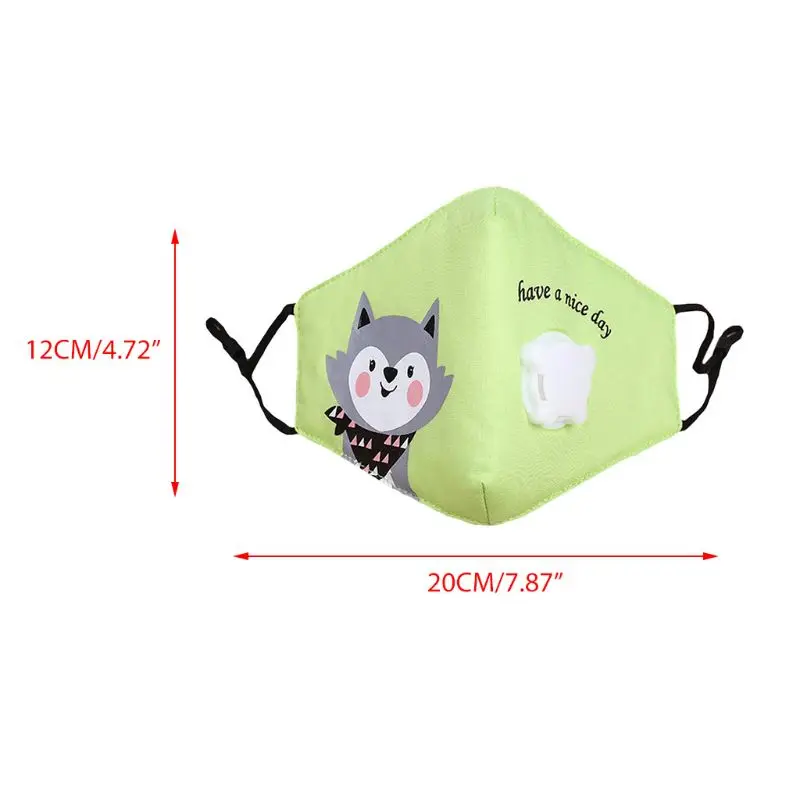 Детская Хлопковая многоразовая маска для лица милая цветная мультяшная PM2.5