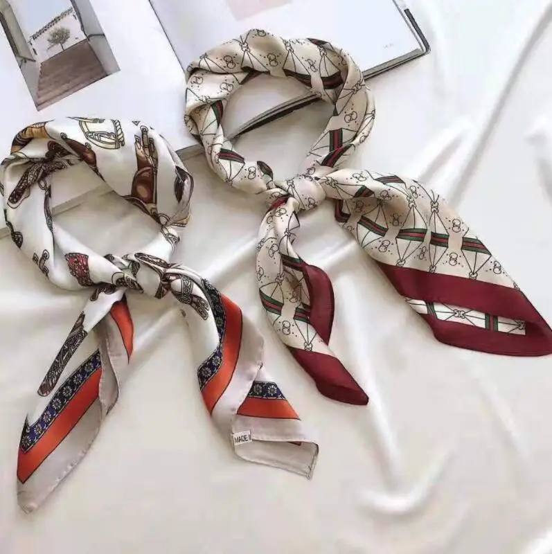 Шарф цветок цепи ремень печати длинные Снуды шаль платок сумка декоративный шарф