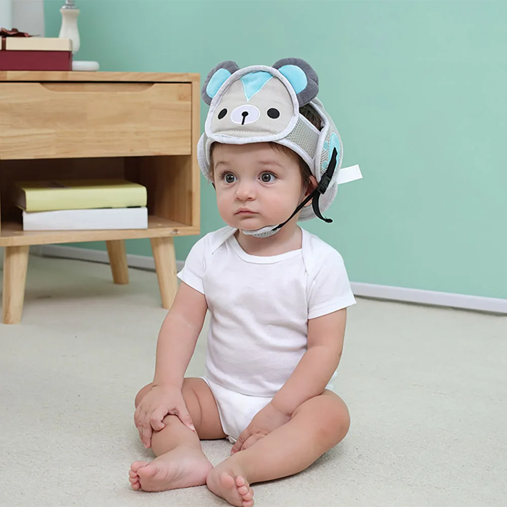

Baby Head Protect Cap Baby Anti-Fall Head Protect Cap Baby Toddler Anti-Collision Hat Child Safety Helmet Headgear Bear