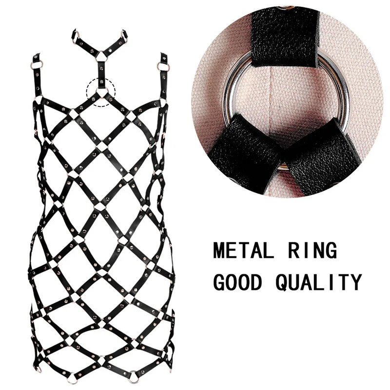 Bdsm Bondage Women Leather Harness Belt Femdom Sexy Lingerie Teddies Bodysuits Fetish Bra Cage Punk Garter Body Strap Skirt | Аксессуары