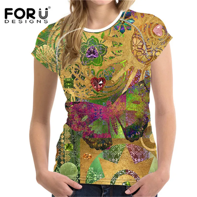FORUDESIGNS/ дизайн, Сексуальная 3D фальшивая Футболка "грудь", рубашка для женщин, Harajuku, бюстгальтер, с полым рисунком, женская футболка, Забавные топы, футболка - Цвет: W1333BV