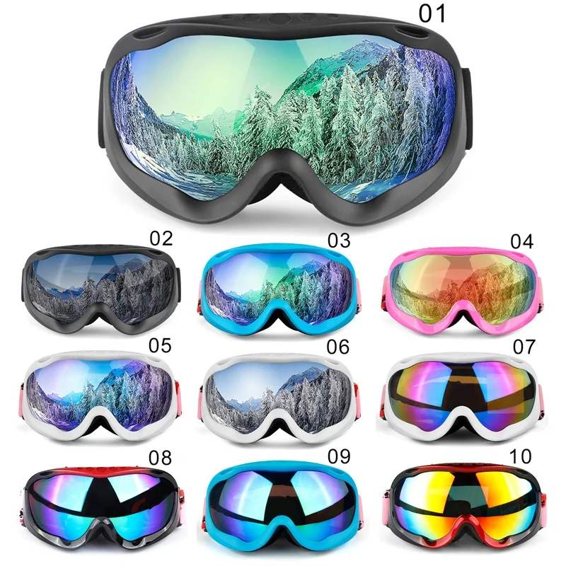 

OTG Ski Goggles Over Glasses Cycling Ski Snowboard Snow Goggles Dual Layers Lens Anti-Fog UV Protection for Men Women