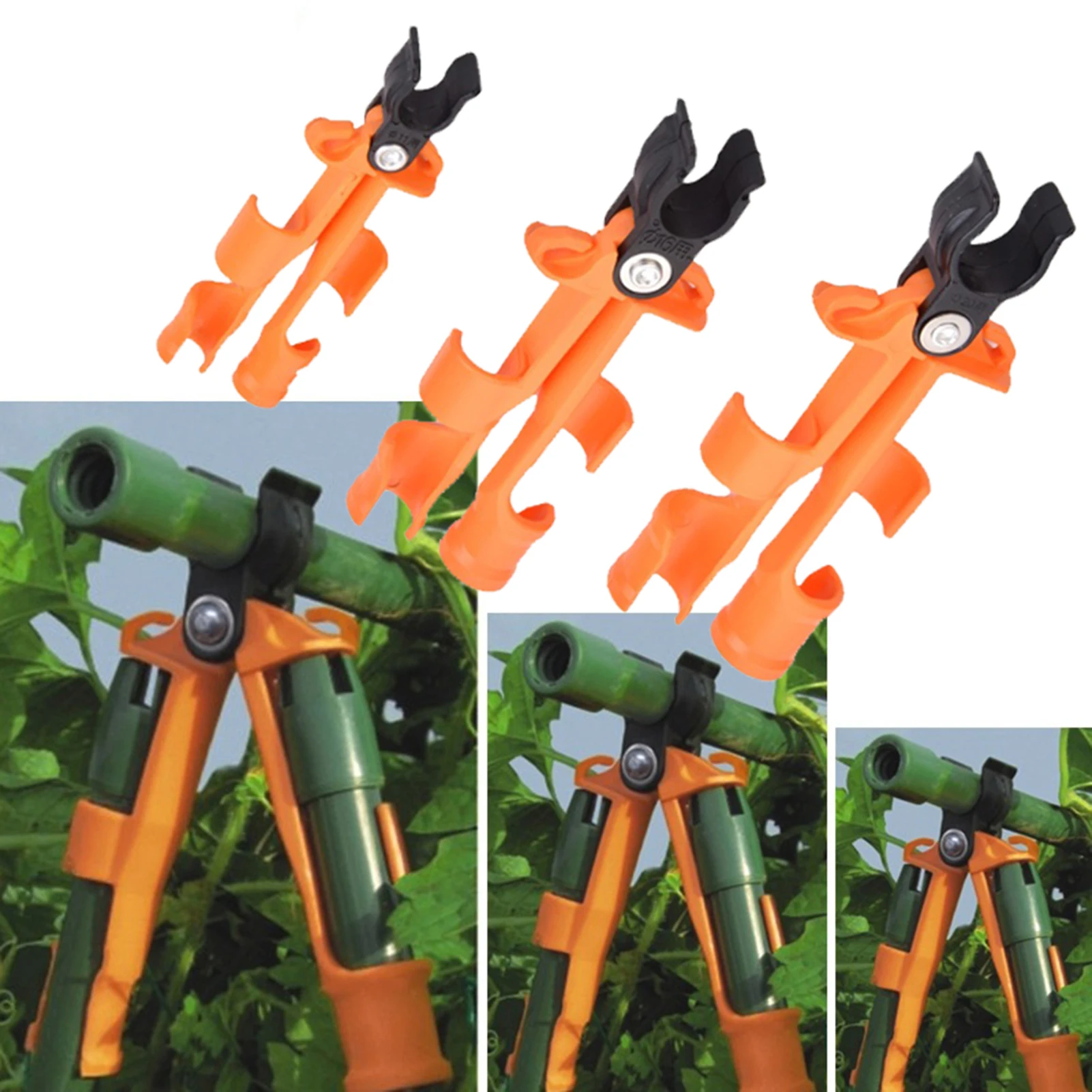 

3PCS Garden Plant Support Clips Support Awning Pillar Accessories A-Type Connecting Joint Buckle Clip For Gardening Supporting