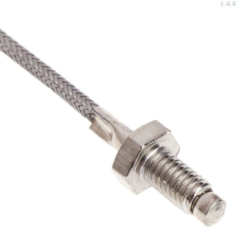 Резьба M6 Винт зонд Датчик температуры Термопара K Тип диапазон 0 400 градусов 2 м