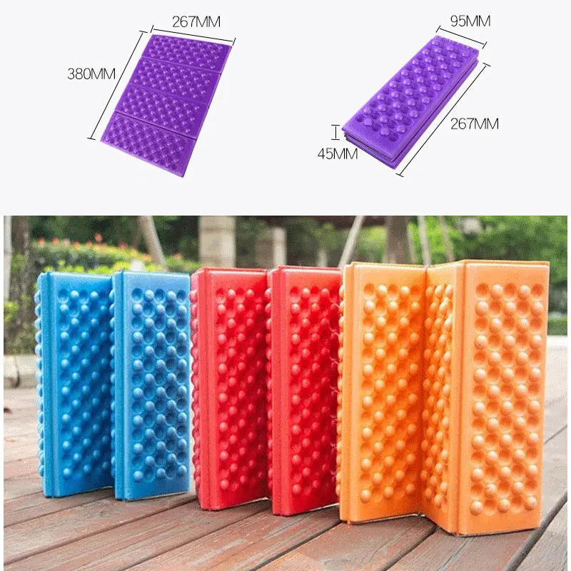 MENFLY Camping Cushion for Nature Hike Portable Sand Beach Blanket Waterproof Tourist Seat Pillow Collapsible 4-Fold Picnic Mat