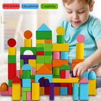 childrens wooden building block puzzle assembled early educational toys for kids no paint large particles 1 2 3 years old