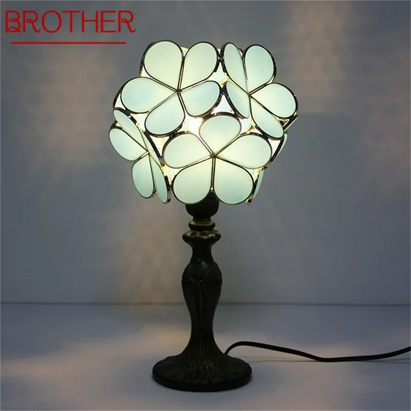 

BROTHER New Table Lamps Contemporary LED Flower Desk Light Creative for Home Bedroom Decoration