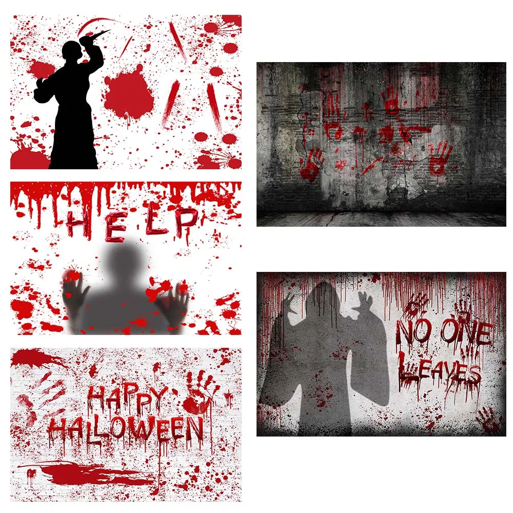 

Mocsicka кровавый Хэллоуин фон для фотосъемки ужас кровь брызг Счастливая Хэллоуин Вечеринка фото фон студия реквизит декор