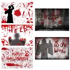 Mocsicka кровавый Хэллоуин фон для фотосъемки ужас кровь брызг Счастливая Хэллоуин Вечеринка фото фон студия реквизит декор