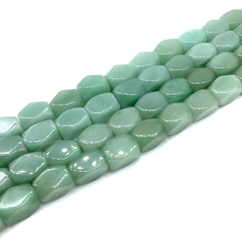 10 шт./пакет бусины из натурального камня зеленый авантюрин Нефритовый куб