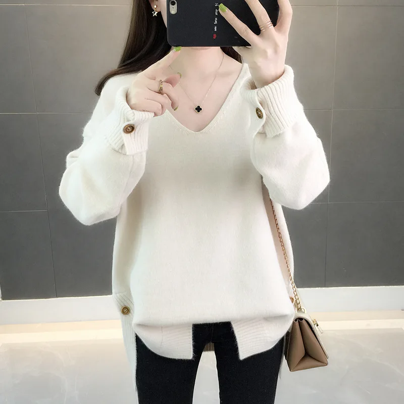 

Korean Style Knit Clothing Pullover Female Women Sweater 2019 Autumn Winter Woman Sweater