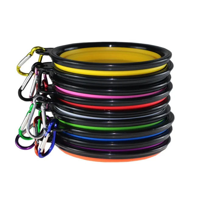 Pet силиконовая миска для геля с рисунком собачки и котика складные силиконовые Dow