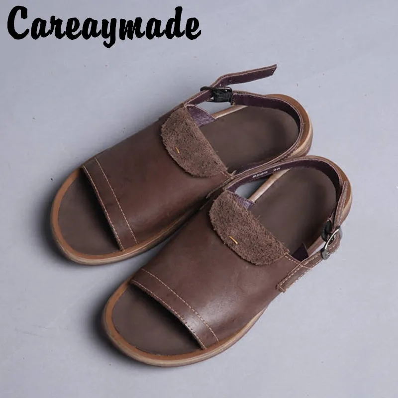 Женские босоножки Careaymade из чистой кожи ручной работы в стиле мори красивые