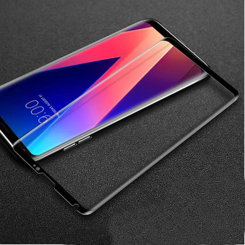 2 шт. полный закруглённый протектор экрана для LG V30 Plus полное покрытие закаленное