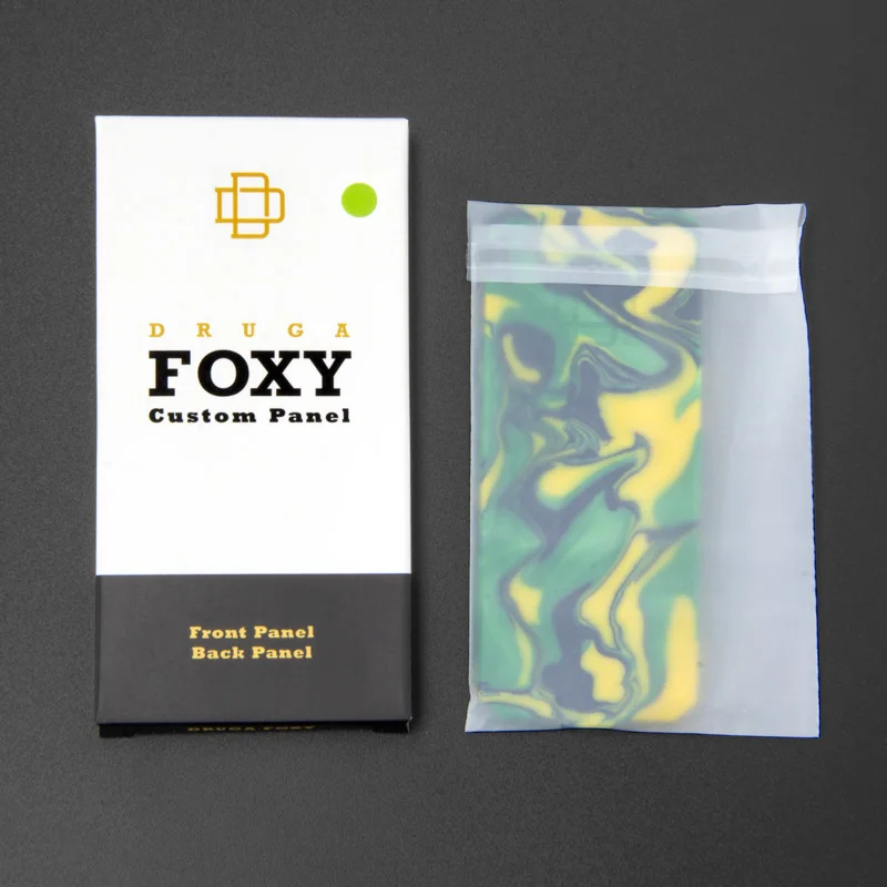 Augvape полимерная панель для Druga Foxy Mod кнопка быстрого выпуска 150 Вт 18650 батарея из цинкового сплава переключаемая IML панель s мод Vape чехлы