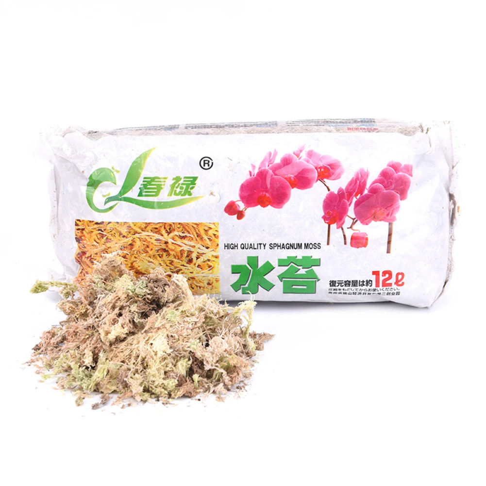 

1Pack 12L Sphagnum Dry Moss Garden Moisturizing Nutrition Organic Fertilizer For Orchid Phalaenopsis Musgo Sphagnum Water Moss