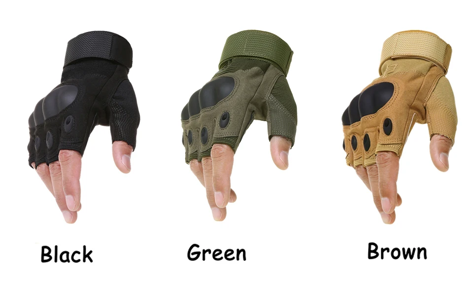 Перчатки без пальцев тактические военные армейские для стрельбы пешего туризма