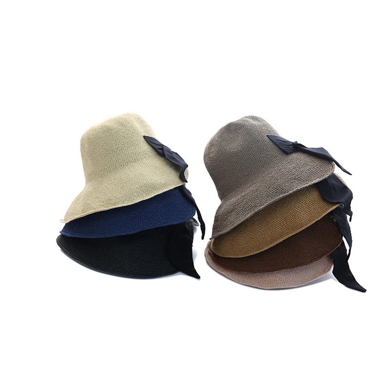 Новинка 2020 модная пляжная шляпа с большими полями и бантом из рафии для отдыха