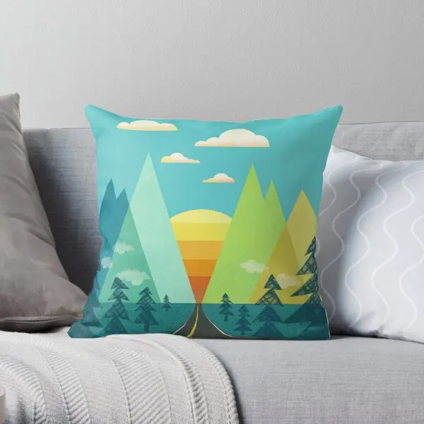 

the Long Road ative Throw Pillow Cover Print Pillow Case Waist Cushion Cover Pillows NOT Included