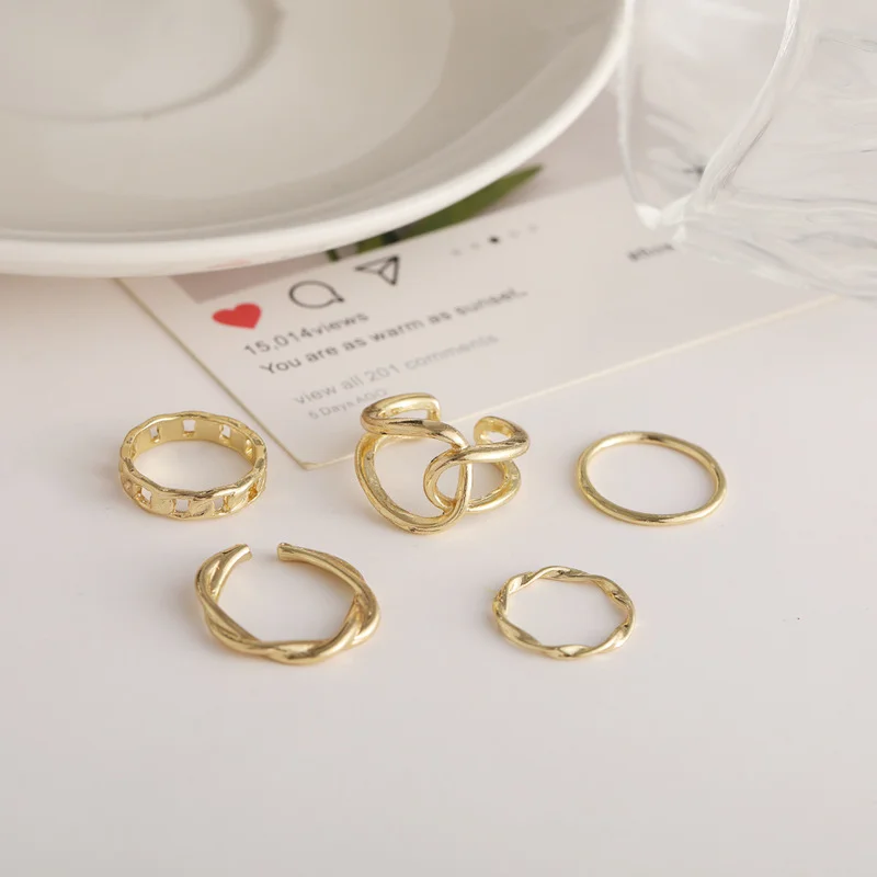 

Rings 2021 Trend New Fashion Women Girl Twist Open Ring Jewelry Accessories