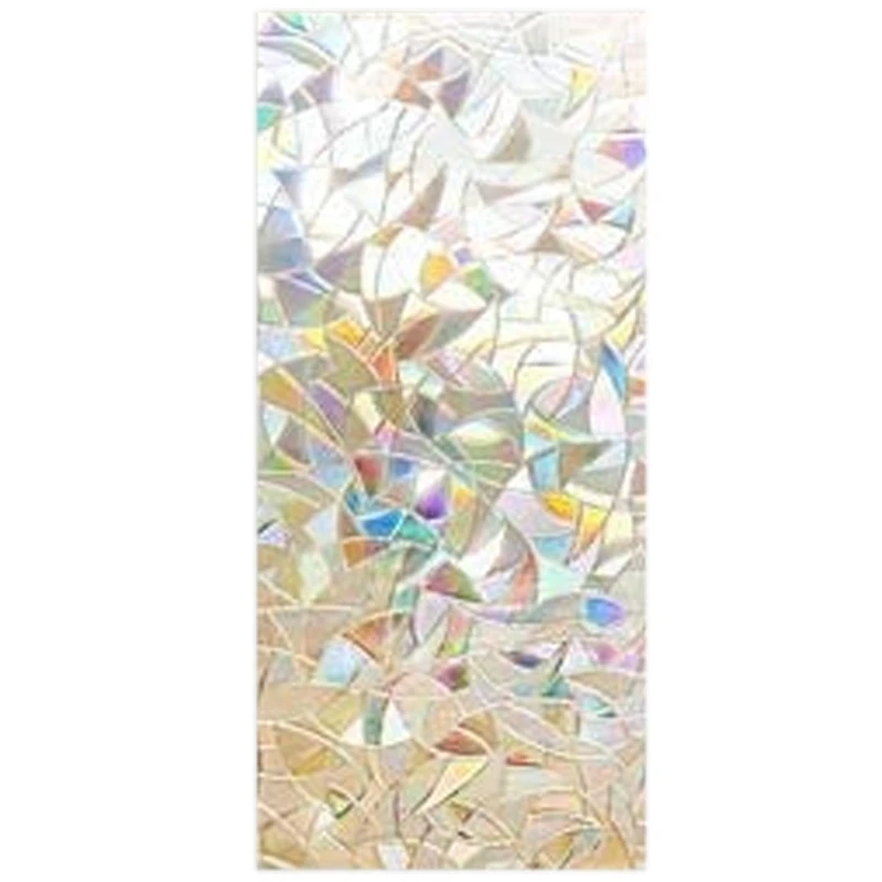 Оконная пленка для конфиденциальности Rainbow Clings 3D декоративные витражные наклейки статического крепления.