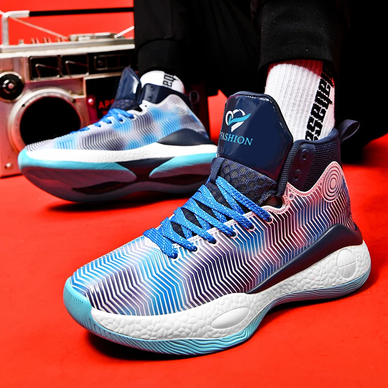 

2022 Спортивная мужская обувь для баскетбола кроссовки амортизирующие Высококачественная спортивная обувь для пар баскетбольная спортивна...