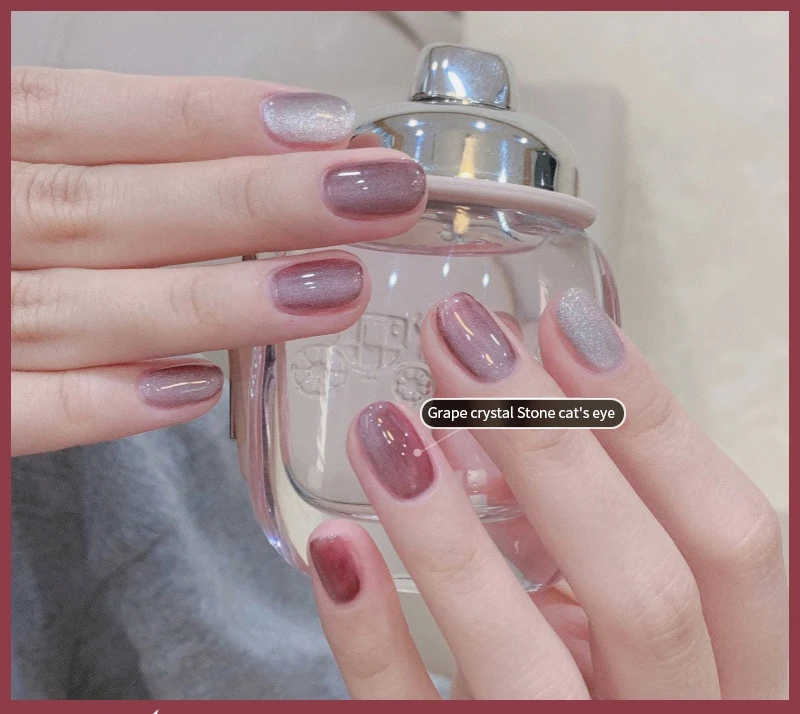 Популярный клей для ногтей nailfan молочный чай кошачий глаз смузи широкий