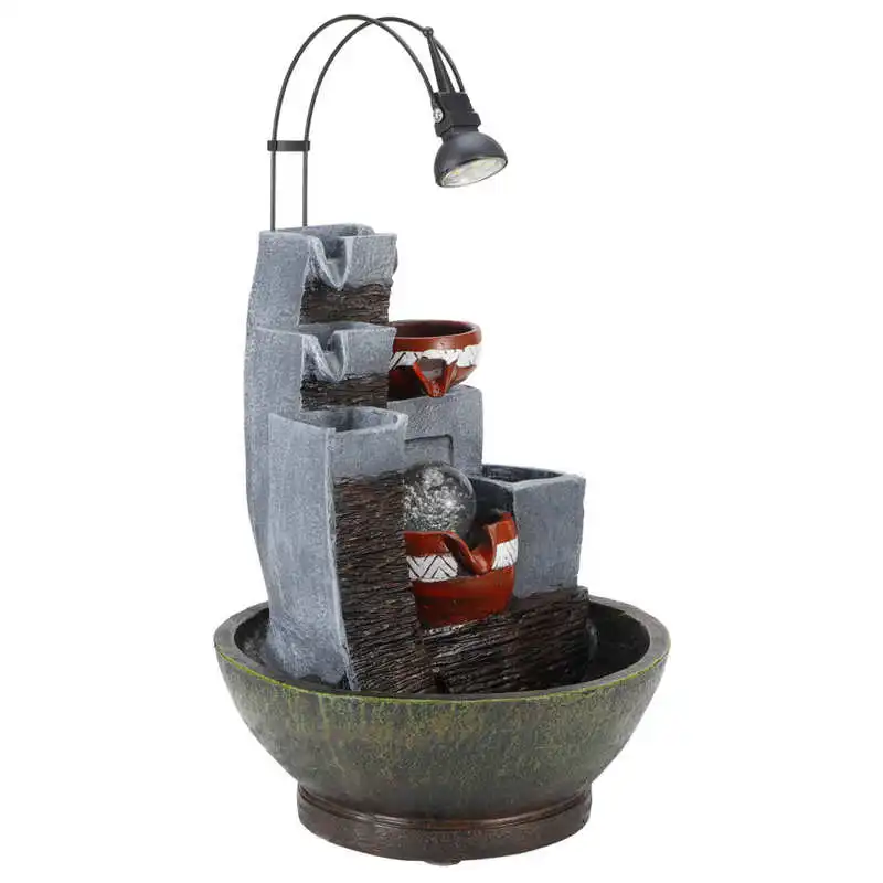 Фигурка светодиодный Водопад Фонтан с светильник для крытого Спальня стол Декор