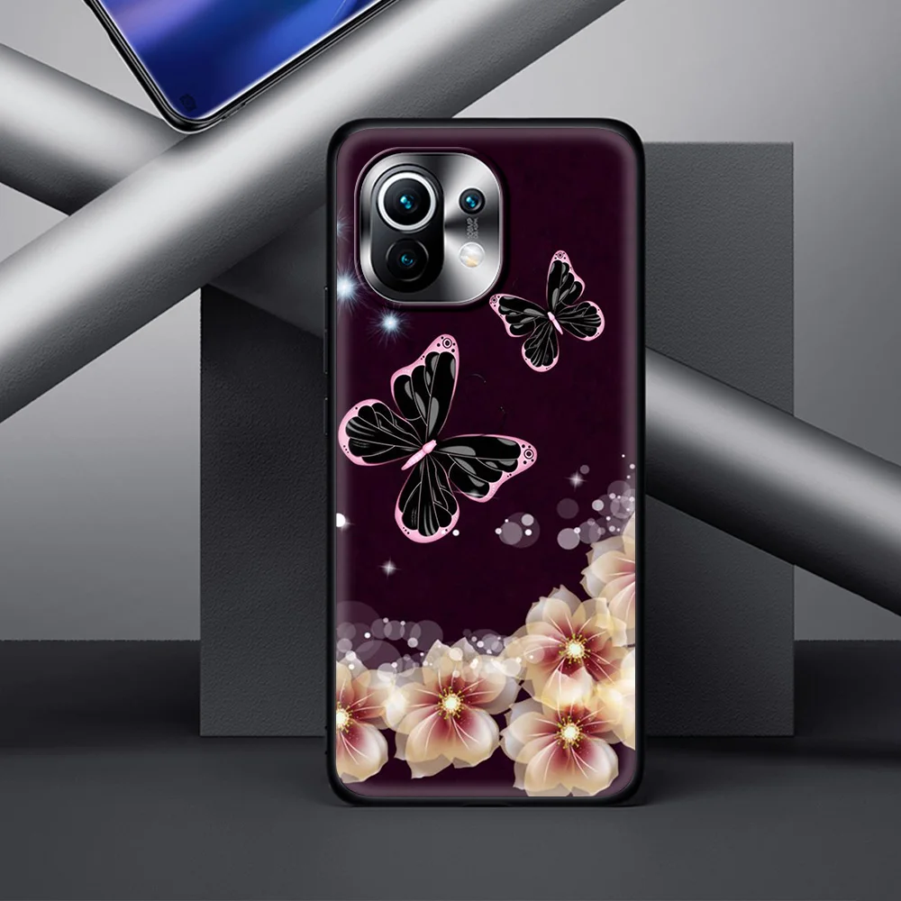 

Butterfly Silicone Soft Coque for Xiaomi Mi X3 NFC M3 10S 10T 9T 9 Lite Note 10 Pro 5G 11 Thin Phone Case Shell