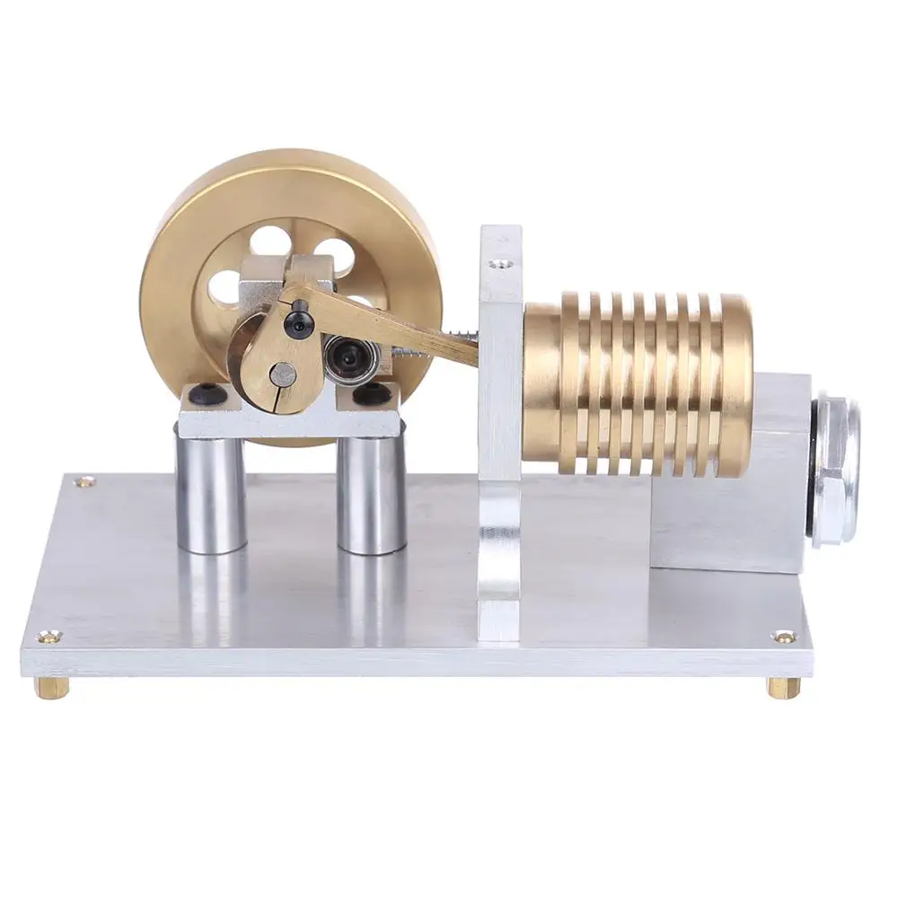 Одноцилиндровая цельнометаллическая Модель двигателя из стерлингового серебра