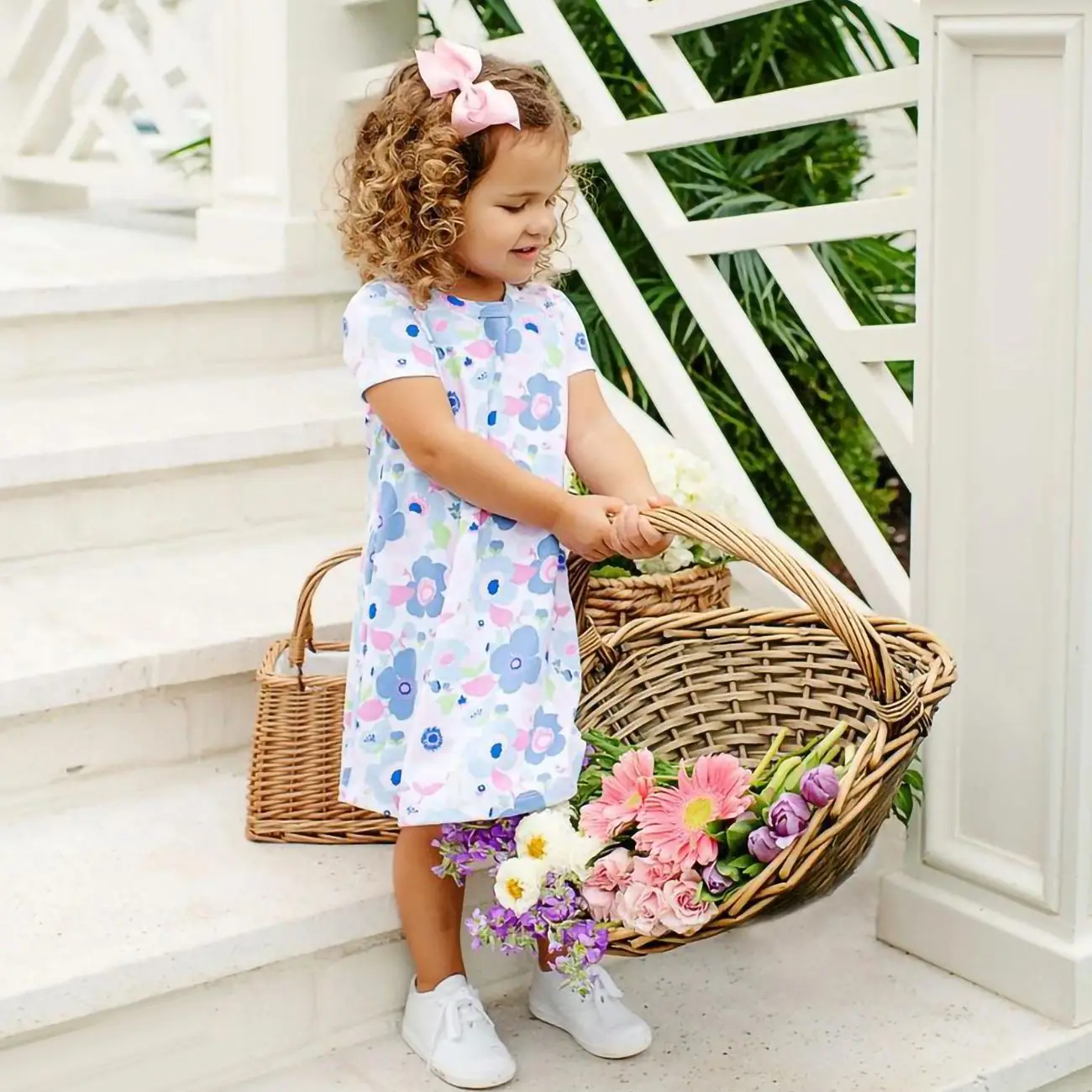 2021 новая подходящая одежда для мам и дочек платье летняя всей семьи Цветочная без