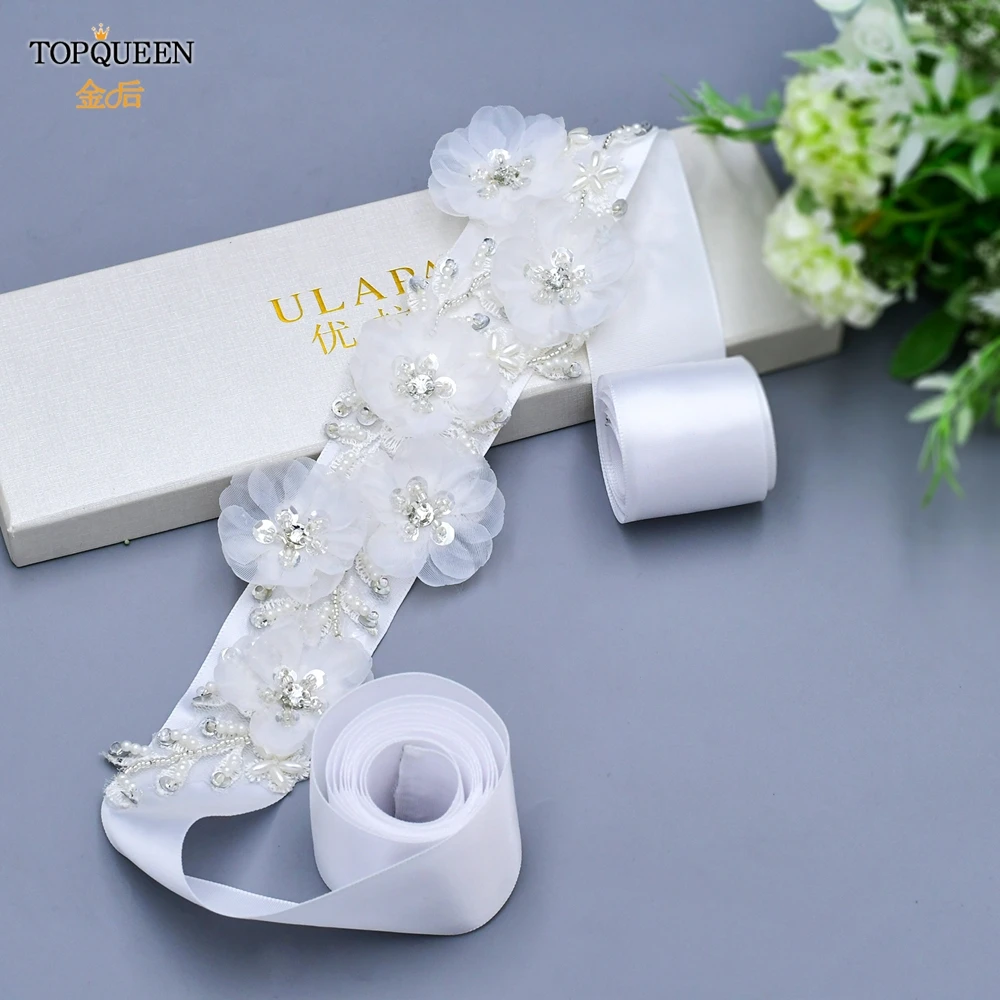 TOPQUEEN S249 Красивые цветочные Пояса Вечерние платья для выпускного вечера