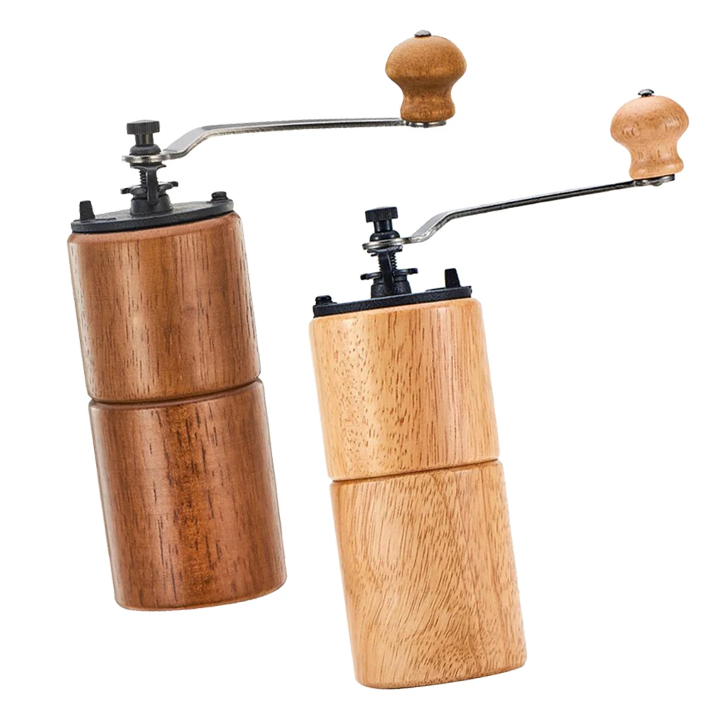 買取 2個手動コーヒーグラインダー調整可能な粗鋳鉄ハンドヘルドミル