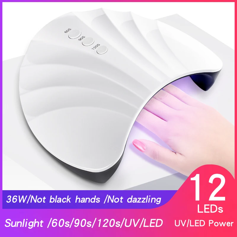 36 Вт Светодиодный УФ лампа сушка ногтей уход машина для гель лака 3 настройки