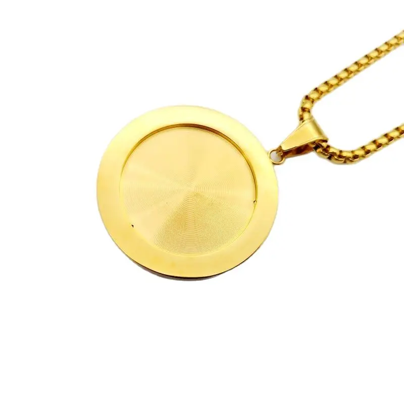 Ожерелье с круглым кулоном Стразы золотого/серебряного цвета ожерелье из