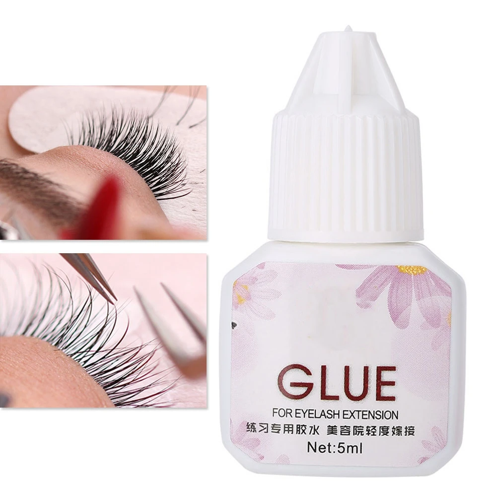 

5ml Black Eyelash Extension Glue Fast Drying False Eyelash Extension Glue Over 6 Weeks Lady Make Up Professional Tools