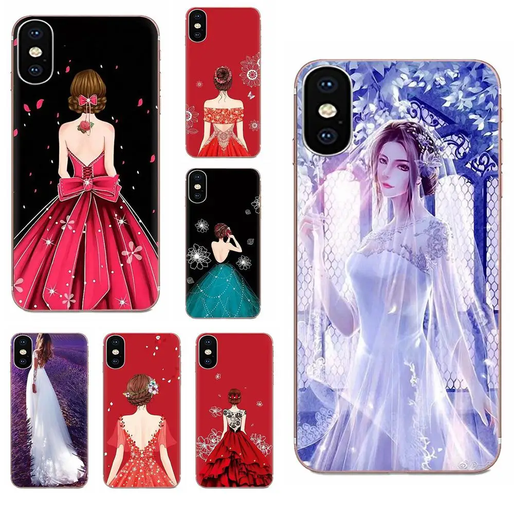 Свадебное платье для девушек Samsung Galaxy A51 A71 A81 A90 5G A91 A01 S11 S11E S20 Plus сверхмягкое