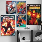 Картина на холсте с супергероями Marvel, Мстители, Капитан Америка, Человек-паук, плакаты, печать, Настенная картина для гостиной, домашний декор